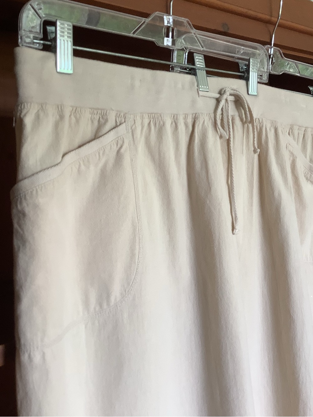 Y2K Cotton Ginny Plus Size Light Beige 100% Cotton Maxi Skirt Size 2X-3X - Picture 7 of 14